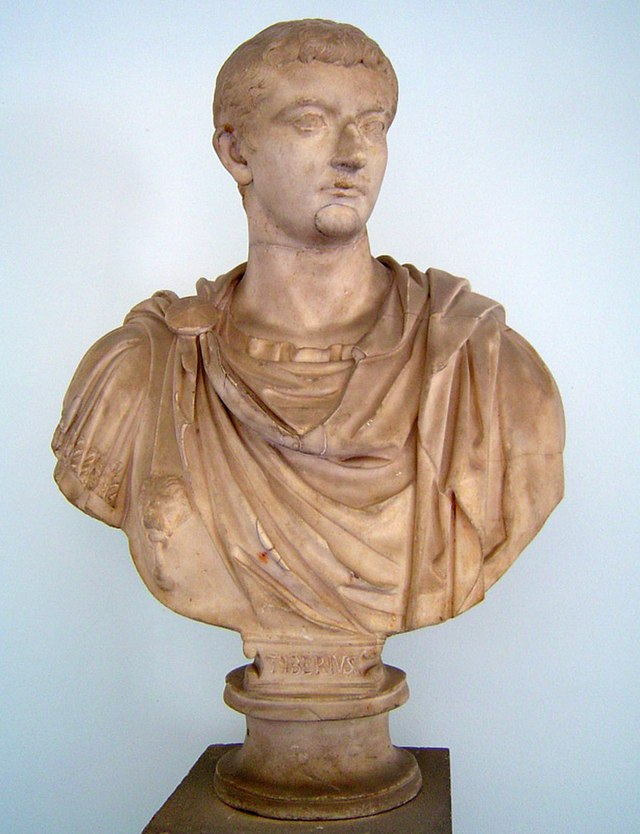 로마제국의 제2대 황제 티베리우스(재위 : 서기 14-37) 흉상, 출처 = Wikimedia Commons